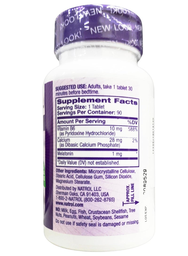 ناترول الميلاتونين 1 ملغ، إصدار زمني، 90 قرصًا - Image 3